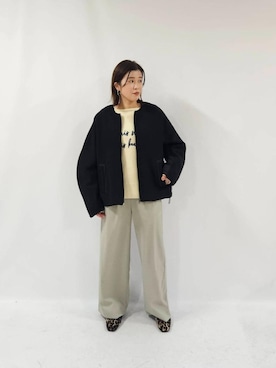 ルクールブランアトレ松戸店スタッフさん（レディース・155cm）の冬コーディネート