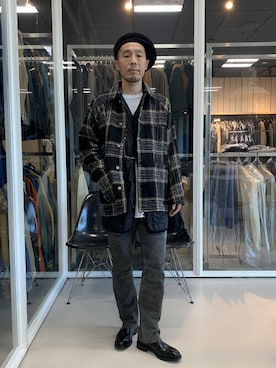 「ART BROWN（アートブラウン）のアイテム」を使った、BEAMS LIGHTS Mensさん（メンズ・176cm）の秋コーディネート