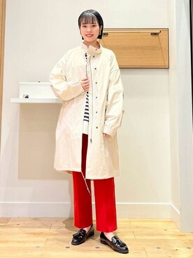 「BEAMS」｜「アイテム（モッズコート）」を使った、B:MING by BEAMS WOMENさん（レディース・165cm）の春コーディネート