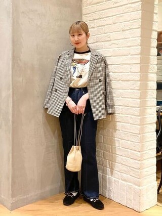 B:MING by BEAMS / チェック ダブル ジャケット 22SSを使った