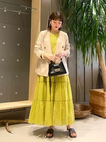 B:MING by BEAMS / ティアード ノースリーブ マキシ丈 ワンピース 22SS
