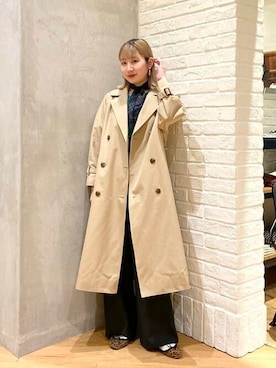 「BEAMS」｜「アイテム（トレンチコート）」を使った、B:MING by BEAMS WOMENさん（レディース・158cm）の春コーディネート