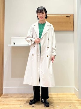 「BEAMS」｜「アイテム（トレンチコート）」を使った、B:MING by BEAMS WOMENさん（レディース・165cm）の春コーディネート