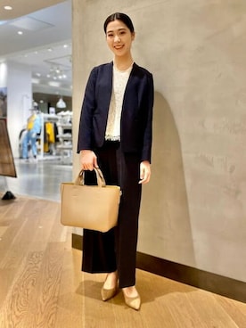 「B:MING by BEAMS（ビーミングバイビームス）のアイテム（スーツジャケット）」を使った、B:MING by BEAMS WOMENさん（レディース・161cm）の春コーディネート