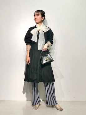 「ストライプパンツ」｜「アイテム（ワンピース/ドレス）」を使った、B:MING by BEAMS WOMENさん（レディース・165cm）の春コーディネート
