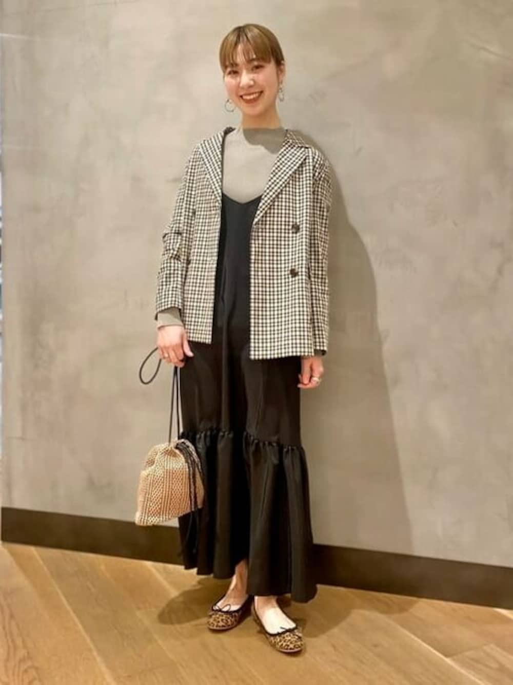 B:MING by BEAMSチェックワンピース　ジャケット2点セット B:MING by BEAMS / チェック ダブル ジャケット 22SSを使った
