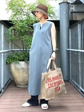 「フレアデニム」｜B:MING by BEAMS WOMENさん（レディース・157cm）の夏コーディネート