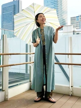 「晴雨兼用」｜「アイテム（ワンピース/ドレス）」を使った、B:MING by BEAMS WOMENさん（レディース・160cm）の夏コーディネート