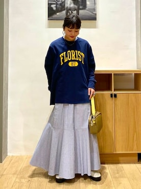 「SOMETHING（サムシング）のアイテム（スウェット）」を使った、B:MING by BEAMS WOMENさん（レディース・157cm）の夏コーディネート