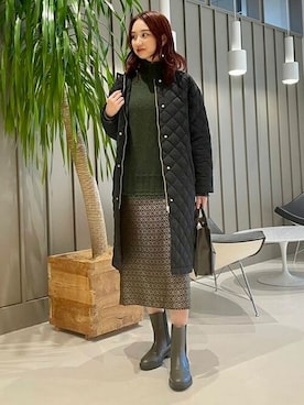 「BEAMS」｜「アイテム（ノーカラージャケット）」を使った、B:MING by BEAMS WOMENさん（レディース・166cm）の秋コーディネート