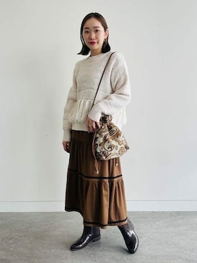 B:MING by BEAMS WOMENさん(レディース・158cm)の冬コーディネート