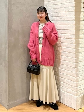 「BEAMS」｜「アイテム（カーディガン/ボレロ）」を使った、B:MING by BEAMS WOMENさん（レディース・158cm）の冬コーディネート