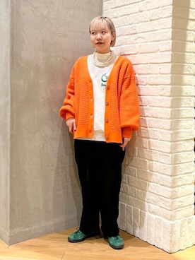 「BEAMS」｜「アイテム（カーディガン/ボレロ）」を使った、B:MING by BEAMS WOMENさん（レディース・154cm）の冬コーディネート