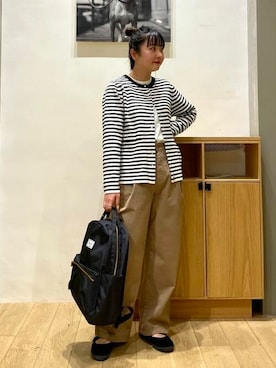 「BEAMS」｜「アイテム（カーディガン/ボレロ）」を使った、B:MING by BEAMS WOMENさん（レディース・157cm）の冬コーディネート
