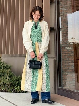 「BEAMS」｜「アイテム（カーディガン/ボレロ）」を使った、B:MING by BEAMS WOMENさん（レディース・158cm）の冬コーディネート