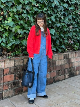 「アイテム（サロペット/オーバーオール、ブルー系）」を使った、B:MING by BEAMS WOMENさん（レディース・149cm）の春コーディネート