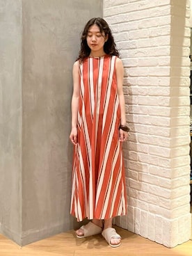 B:MING by BEAMS / インド コットン ストライプ ワンピースを使った 