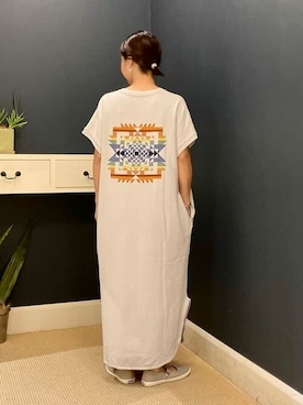 「PENDLETON（ペンドルトン）のアイテム（ワンピース/ドレス）」を使った、B:MING by BEAMS WOMENさん（レディース・153cm）の夏コーディネート