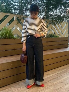 「フレンチカジュアル」｜「アイテム（バレエシューズ）」を使った、B:MING by BEAMS WOMENさん（レディース・157cm）の夏コーディネート