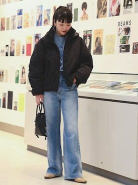 「WILD THINGS（ワイルドシングス）のアイテム（その他アウター）」を使った、B:MING by BEAMS WOMENさん（レディース・157cm）の秋コーディネート