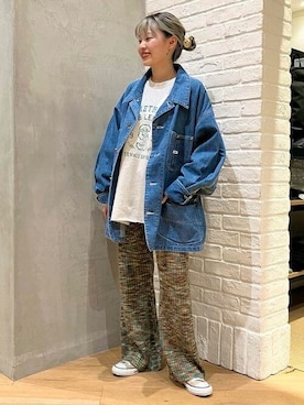 「SOMETHING（サムシング）のアイテム（スウェット）」を使った、B:MING by BEAMS WOMENさん（レディース・156cm）の秋コーディネート