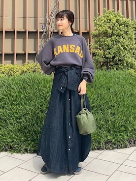 「Lee（リー）のアイテム（ワンピース/ドレス）」を使った、B:MING by BEAMS WOMENさん（レディース・160cm）の秋コーディネート
