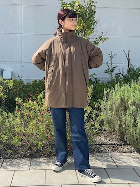 「WILD THINGS（ワイルドシングス）のアイテム（その他アウター）」を使った、B:MING by BEAMS WOMENさん（レディース・160cm）の秋コーディネート