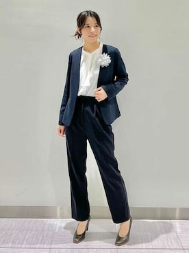 「B:MING by BEAMS（ビーミングバイビームス）のアイテム（スーツジャケット）」を使った、B:MING by BEAMS WOMENさん（レディース・161cm）の冬コーディネート