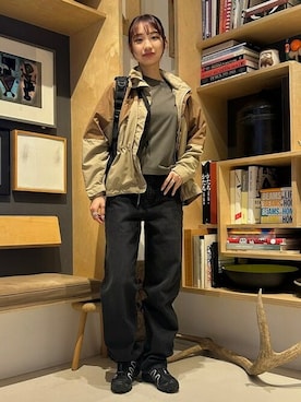 「WILD THINGS（ワイルドシングス）のアイテム（ブルゾン）」を使った、B:MING by BEAMS WOMENさん（レディース・166cm）の冬コーディネート