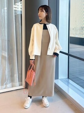 「セットアイテム」｜「アイテム（ブルゾン）」を使った、B:MING by BEAMS WOMENさん（レディース・160cm）の冬コーディネート