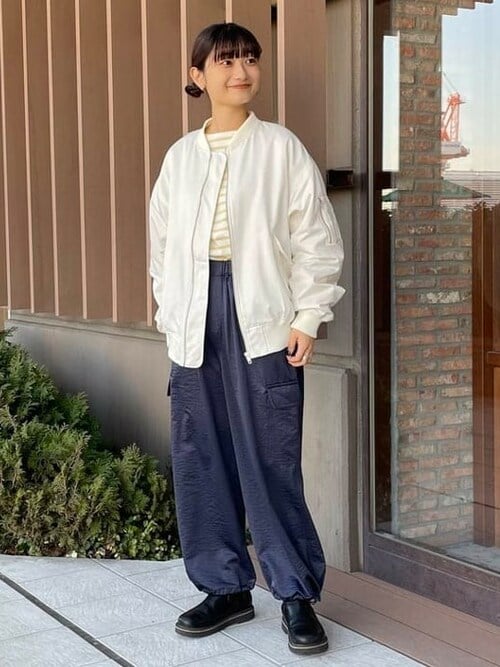 B：MING by BEAMS カーゴパンツ サテン カーゴ パンツ