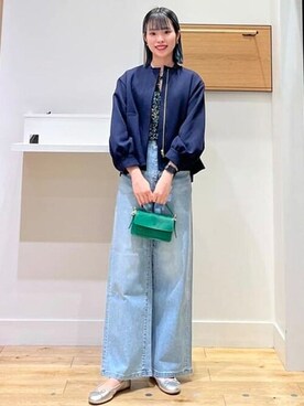 「バレエシューズ」｜「アイテム（ブルゾン）」を使った、B:MING by BEAMS WOMENさん（レディース・165cm）の冬コーディネート