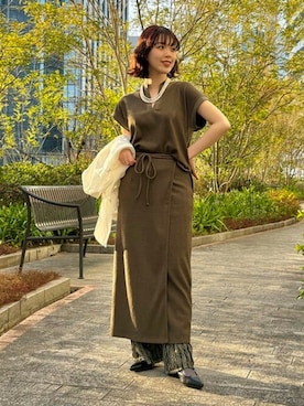 「セットアイテム」｜「アイテム（セットアップ）」を使った、B:MING by BEAMS WOMENさん（レディース・161cm）の春コーディネート