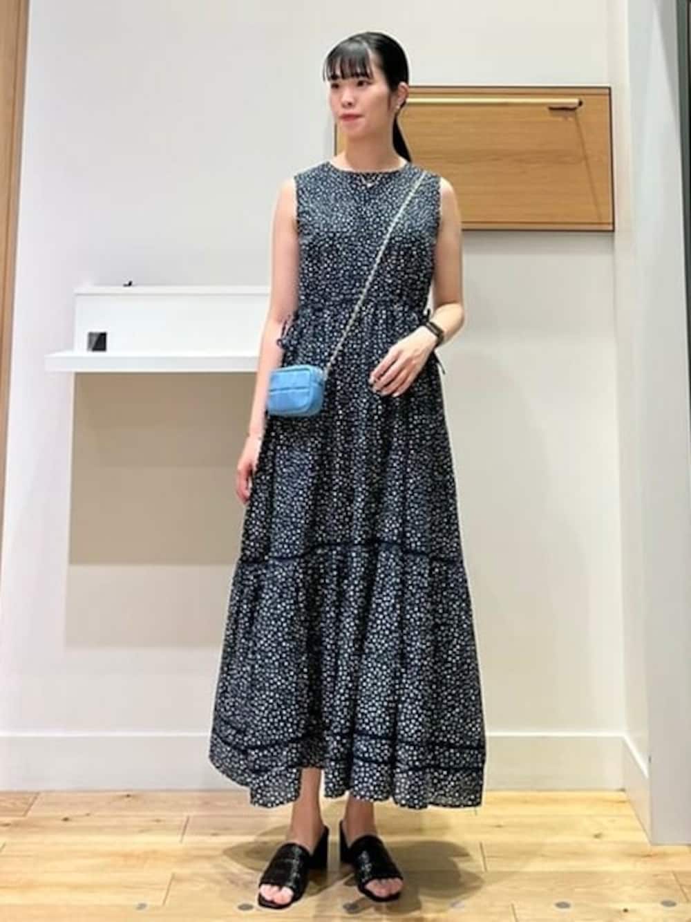 B:MING ティアードノースリーブマキシワンピース　S　美品 B：MING by BEAMS ワンピース ティアード ノースリーブ マキシ