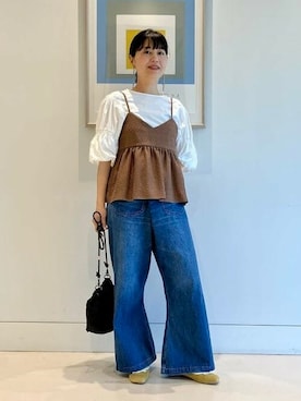 「巾着バッグ」｜「アイテム（キャミソール）」を使った、B:MING by BEAMS WOMENさん（レディース・160cm）の夏コーディネート