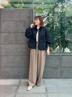 「アイテム（ジャケット/アウター）」を使った、erさん（レディース・161cm）の秋コーディネート