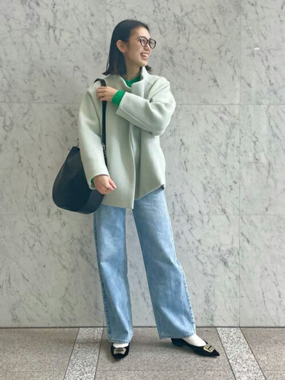 リップルメルトン スタンドカラーショートコートを使った人気