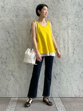 「フレアデニム」｜Taniguchi_TOMORROWLANDさん（レディース・158cm）の夏コーディネート