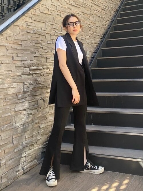 EGOIST ノースリテーラードベスト EGOIST staff｜EGOISTのベストを使ったコーディネート - WEAR