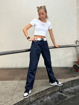 「EGOIST（エゴイスト）のアイテム（Tシャツ/カットソー）」を使った、EGOIST staffさん（レディース・165cm）の春コーディネート
