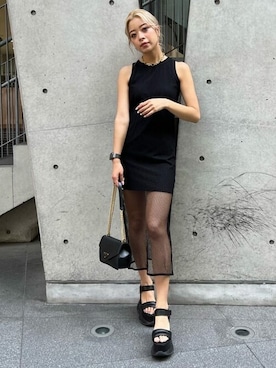 「EGOIST（エゴイスト）のアイテム（ワンピース/ドレス）」を使った、EGOIST staffさん（レディース・165cm）の夏コーディネート