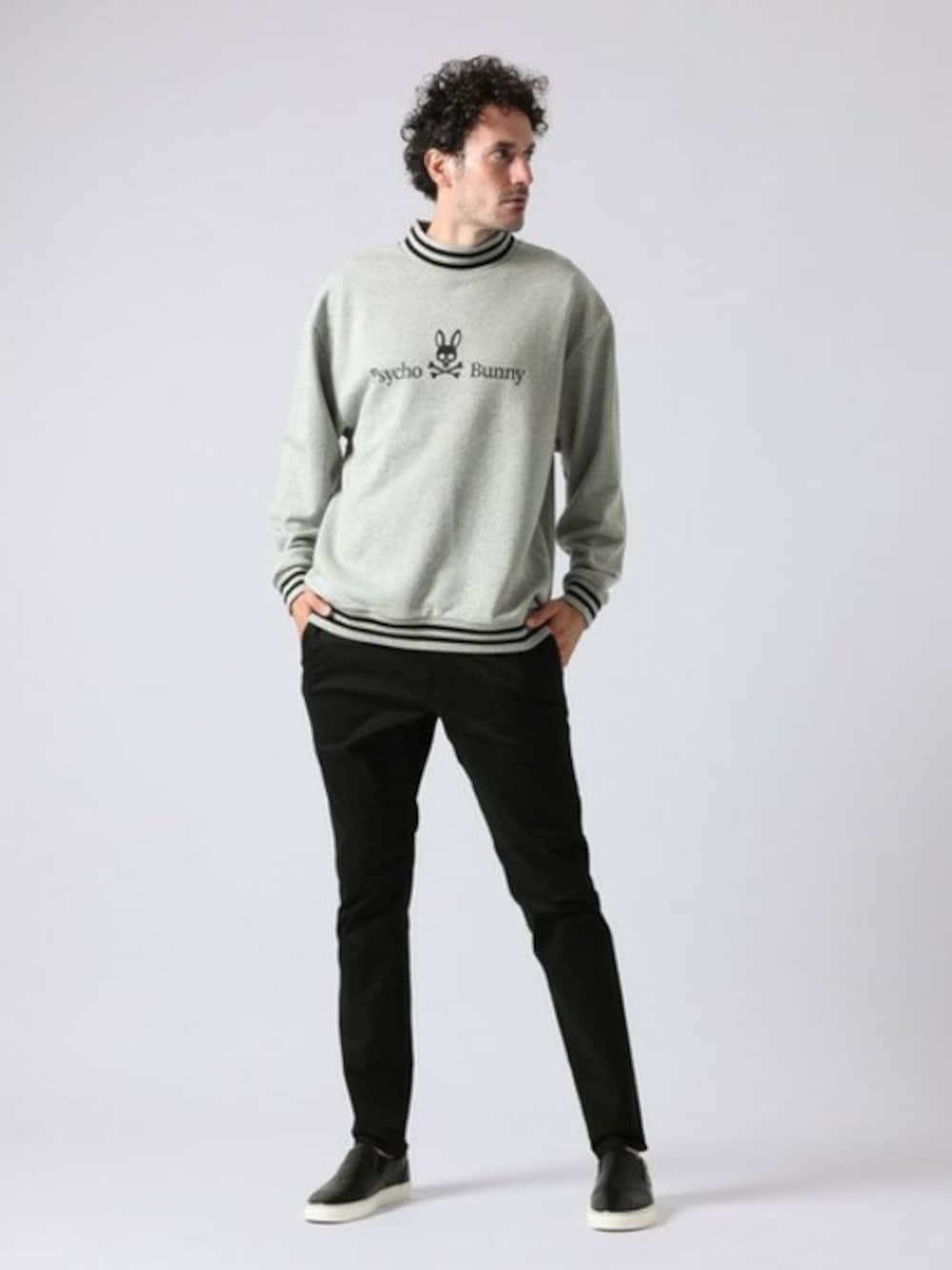 Psycho Bunny（サイコバニー）の「ラインリブ ハイネック スウェット