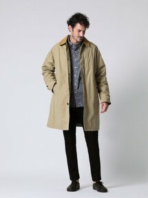 【レア】サイコバニー ステンカラーコート モスグリーン ライナー付 樹脂加工 M レア】サイコバニー ステンカラーコート モスグリーン ライナー