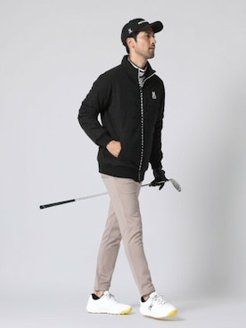 「ゴルフ」｜Psycho Bunny officialさん（メンズ・183cm）の冬コーディネート