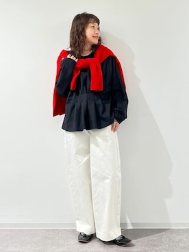 「アイテム（チノパンツ）」を使った、sayakaさん（レディース・153cm）の冬コーディネート