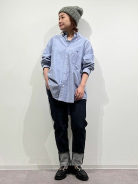 「EDWIN（エドウィン）のアイテム」を使った、sayakaさん（レディース・153cm）の秋コーディネート