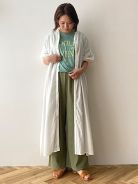 「インドコットン」｜シマザキさん（レディース・158cm）の春コーディネート