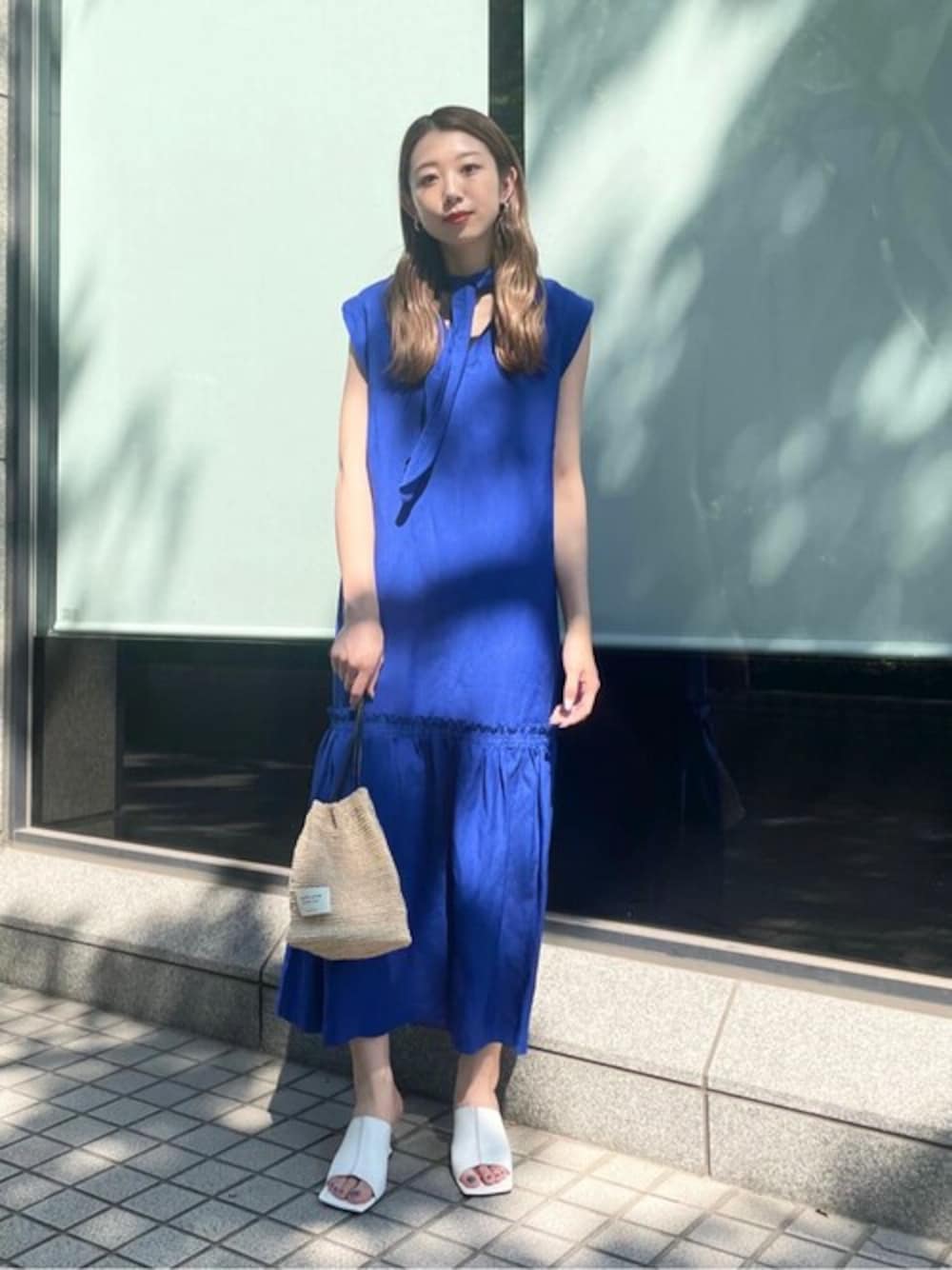 ビューティフルピープル　STUDIOUS別注　ラフィアライク巾着バッグ beautiful people（ビューティフルピープル）の「【beautiful