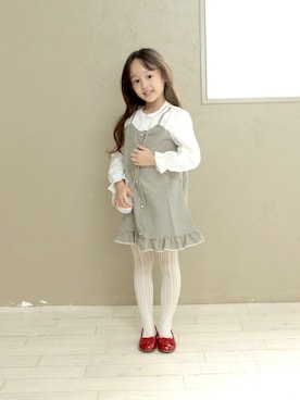 「アイテム（バレエシューズ）」を使った、sorotto_sさん（キッズ・114cm）の秋コーディネート