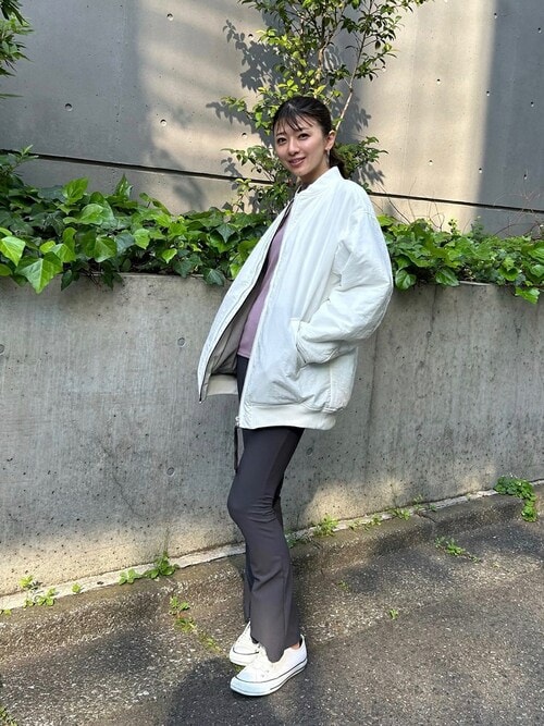 Julier パンツ リブストレッチセミフレアパンツ レディース